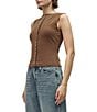 Mod Ref Button Front Sleeveless Knit Top - Image 3