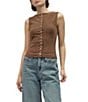 Mod Ref Button Front Sleeveless Knit Top - Image 1