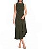 Mod Ref Cinched Twist Waist Asymmetric Midi Dress - Image 1