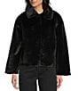 Mod Ref Cropped Faux Fur Coat, Color:Black - Image 3