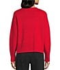 Mod Ref Cropped Oversized Long Sleeve Sweater, Color:Red - Image 2