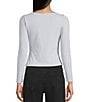 Mod Ref Knit Basic Scoop Neck Top, Color:Blue - Image 2