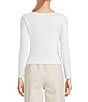 Mod Ref Knit Basic Scoop Neck Top, Color:White - Image 2