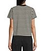 Mod Ref Knit Crew Stripe T-Shirt, Color:Black/White - Image 2