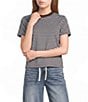 Mod Ref Knit Stripe Crew Neck Short Sleeve T-Shirt - Image 1