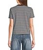Mod Ref Knit Stripe Crew Neck Short Sleeve T-Shirt - Image 2