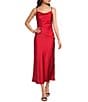 Mod Ref Overlay Scarf Cowl Neck Midi Dress - Image 3