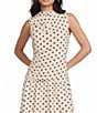 Mod Ref Polka Dot Mock Cowl Neck Sleeveless Modal Tank - Image 1