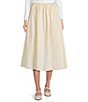 Mod Ref Pull On Poplin Maxi Skirt, Color:Cream - Image 1