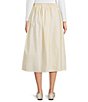 Mod Ref Pull On Poplin Maxi Skirt, Color:Cream - Image 2