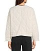Mod Ref Quilted Bomber Jacket, Color:Cream - Image 2