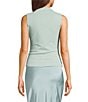 Mod Ref Solid Cowl Mock Neck Sleeveless Modal Tank - Image 2