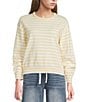 Mod Ref Stripe Long Sleeve Crew Sweater - Image 1