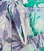Moda Tara 3/4 Sleeve Floral Print Chiffon Faux Wrap Maxi Dress, Color:Powder Blue Lavender - Image 5