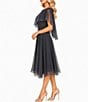 Moda Tara Asymmetric Capelet Ombre Chiffon Dress - Image 6