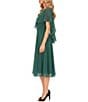 Moda Tara Asymmetric Capelet Ombre Chiffon Dress - Image 3