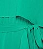Moda Tara Boat Neck Tie Waist High-Low Hem Wrap Dress, Color:Lawn - Image 3