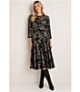 Moda Tara Contrasting Floral Sweater Dress - Image 4
