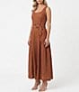 Moda Tara Copper Belted Wide Leg Jumpsuit - Image 3