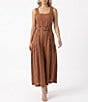 Moda Tara Copper Belted Wide Leg Jumpsuit - Image 4