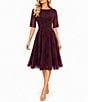 Moda Tara Embossed Print Midi Dress - Image 1