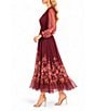 Moda Tara Floral Chiffon Smocked Midi Dress - Image 3