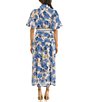 Moda Tara Floral Print Puff Sleeve Button Down Shirtdress - Image 2