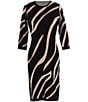 Moda Tara Geometric Animal Print Sweater Dress - Image 4