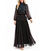 Moda Tara High Neck Blouson Maxi Dress - Image 1