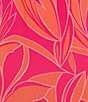 Moda Tara Long Sleeve V-Neck Tropical Print Twist Tie A-Line Maxi Dress, Color:Watermelon - Image 3