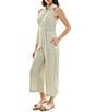 Moda Tara Point Collar Striped Jumpsuit - Image 3