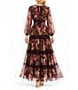 Moda Tara Printed Chiffon V-Neck Tiered Dress - Image 2