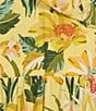 Moda Tara Short Sleeve V-Neck Floral Printed Tiered A-Line Maxi Dress, Color:Sunflower - Image 3