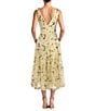 Moda Tara Twist Front Floral Printed Voile Midi Dress - Image 2