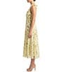 Moda Tara Twist Front Floral Printed Voile Midi Dress - Image 3
