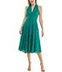Moda Tara V-Neck Sleeveless Corded Lace A-Line Midi Dress, Color:Seaglass - Image 1