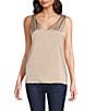 Modern Movement Reversible Satin Tank, Color:White/Stone - Image 5