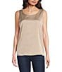 Modern Movement Reversible Satin Tank, Color:White/Stone - Image 7