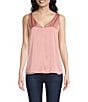 Modern Movement Reversible Satin Tank, Color:Peach Whip/Rose - Image 6