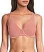 Modern Movement Comfortably Cool High Apex Underwire Bra, Color:Old Rose - Image 1