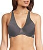 Modern Movement Comfortably Cool High Apex Underwire Bra, Color:Rabbit - Image 1
