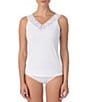 Modern Movement Everyday Reversible Square Neck to V-Neck Crepe Tank, Color:White - Image 1