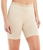Color:Taupe - Image 1 - Lace Trim Smoothing Slip Shorts