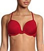 Color:Savvy Red/Gold - Image 1 - Lurex Lace Wing Push-Up Bra