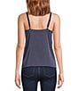 Color:Night Shadow and Evening - Image 2 - Reversible Satin Sleeveless Adjustable Strap Cami