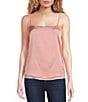 Modern Movement Reversible Satin Sleeveless Adjustable Strap Cami, Color:Peach Whip/Rose - Image 3
