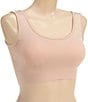Modern Movement Scoop Neck Seamless Sports Bra, Color:Sable Rose - Image 1