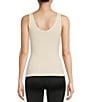 Color:Nude Heather - Image 2 - Seamless Scoop Neck Sleeveless Cotton Blend Tank