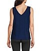 Modern Movement Sleeveless V-Neck Lurex Two-Way Stretch Holiday Camisole, Color:Blue Holiday Sparkle - Image 3