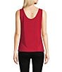 Modern Movement Sleeveless V-Neck Lurex Two-Way Stretch Holiday Camisole, Color:Red Holiday Sparkle - Image 3